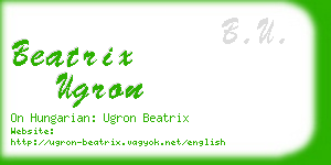 beatrix ugron business card